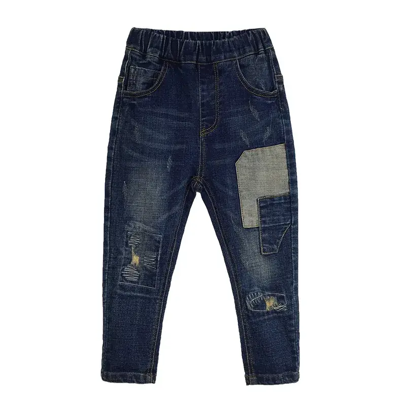Boys Patched Jeans 2025 Spring Long Pants - Image 7
