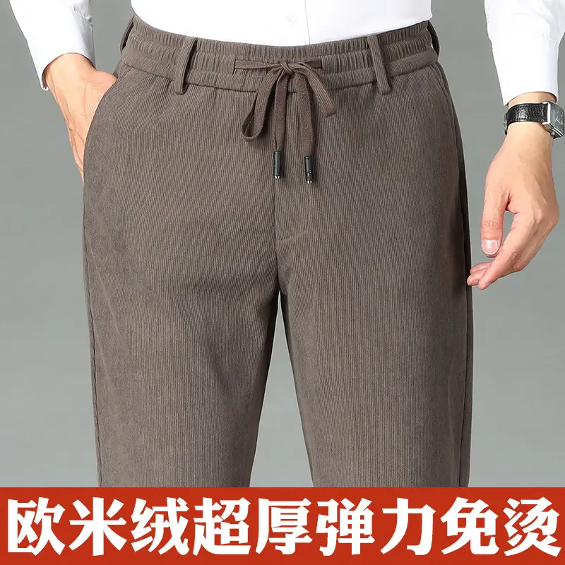 Men's Black Wool Drawstring Shorts Autumn Winter - Image 9