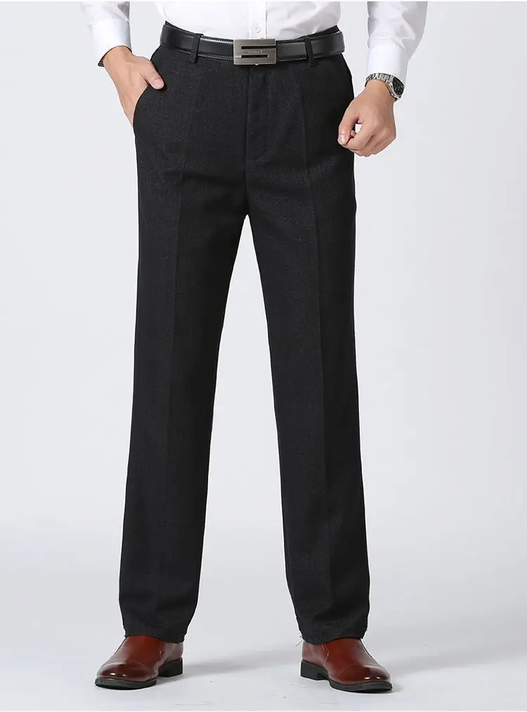 Men's Black Slim Fit Trousers Autumn Winter Loose — feature 12