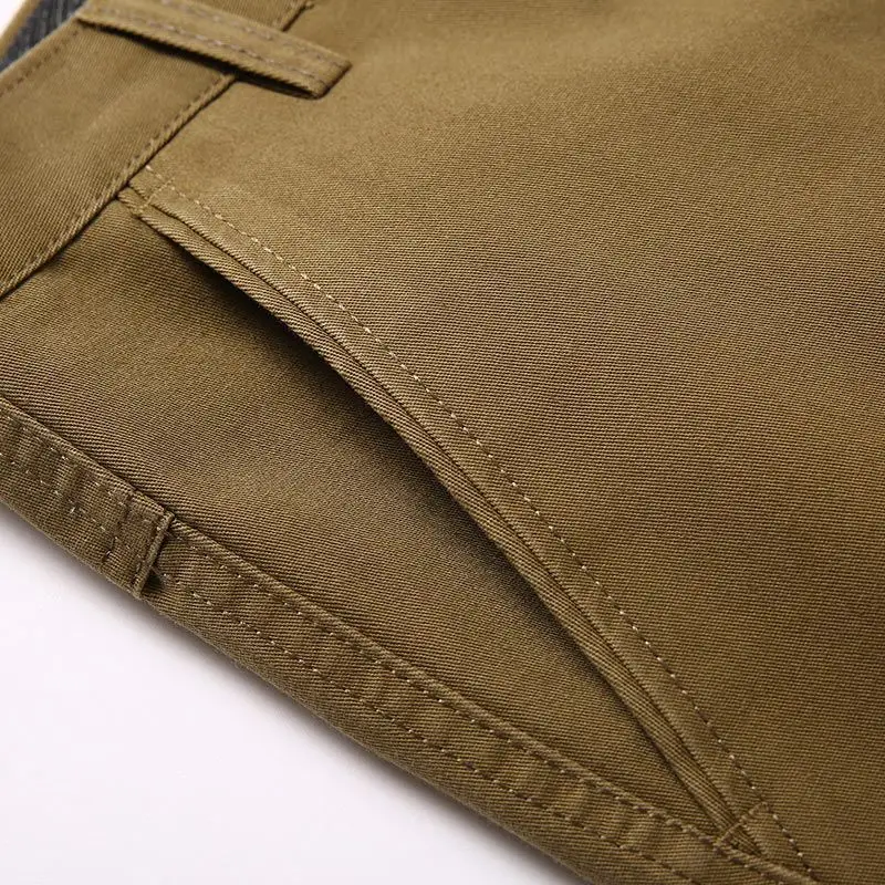 Middle-aged Men's Brown Straight Waist Pants - Image 10