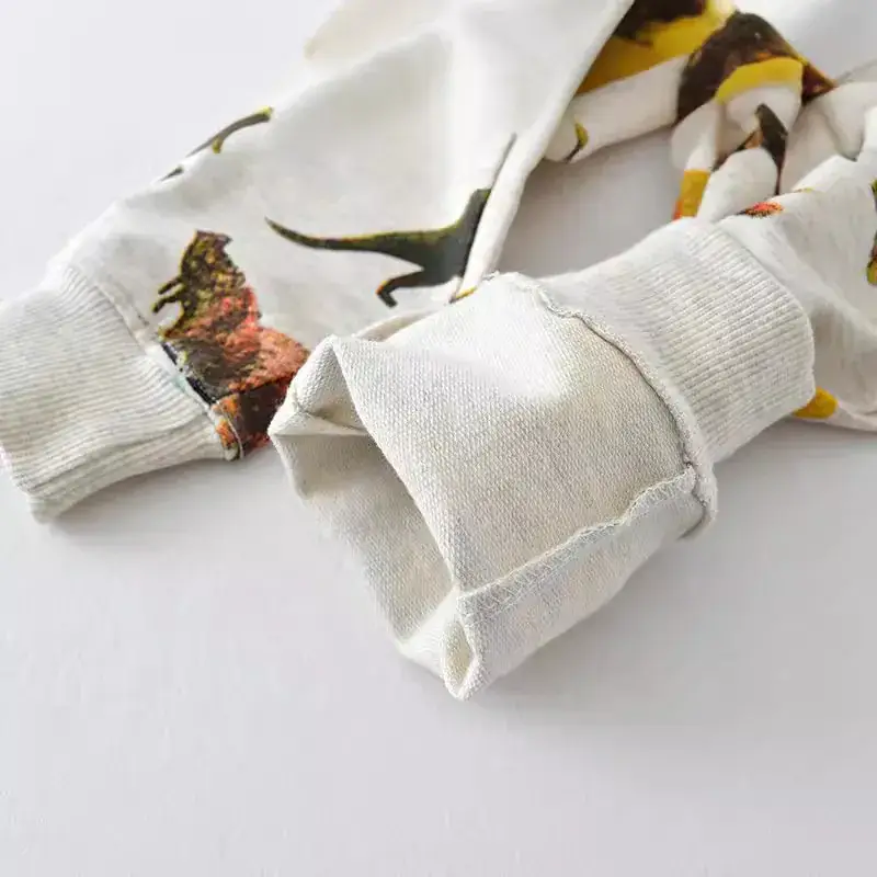 Kids Dinosaur Printed Cotton Pants Boys Autumn Casual - Image 4