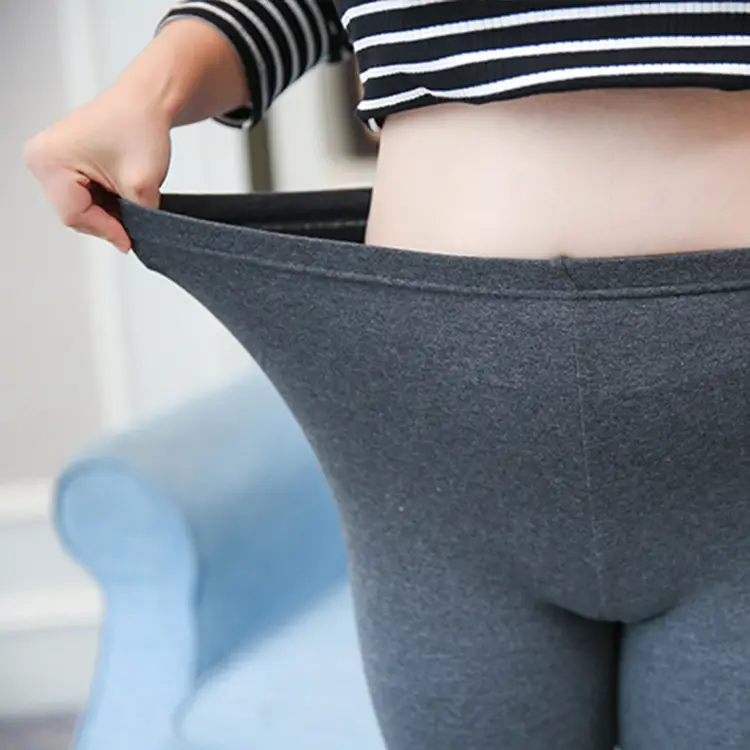 Women's Black Slim Fit Leggings Extra Large Pure Cotton Cropped - Image 2