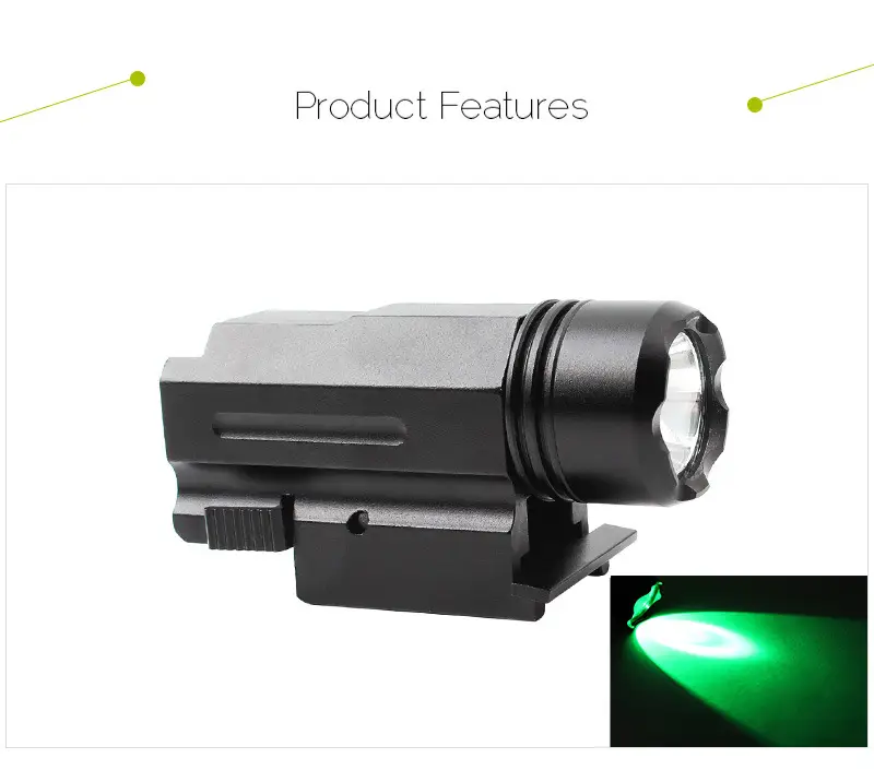 Tactical X100 LED Flashlight 20mm Track Clip - Image 5
