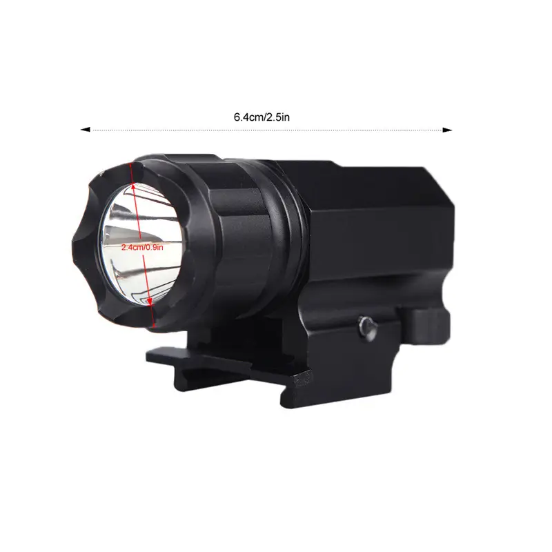 Tactical X100 LED Flashlight 20mm Track Clip - Image 6