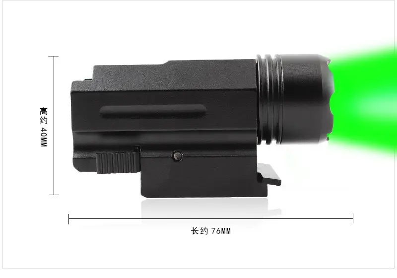 Tactical X100 LED Flashlight 20mm Track Clip - Image 2