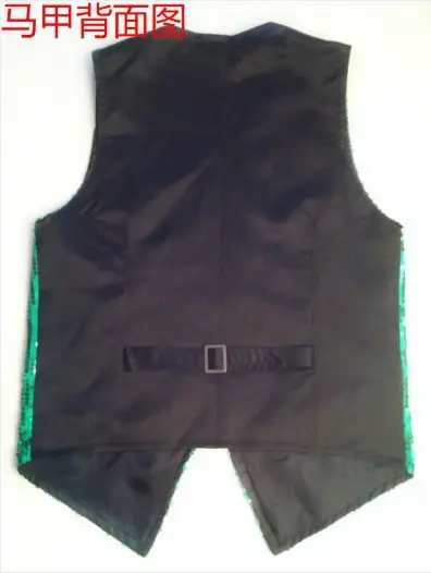 Blue Sequined Korean Style Vest for Men Women