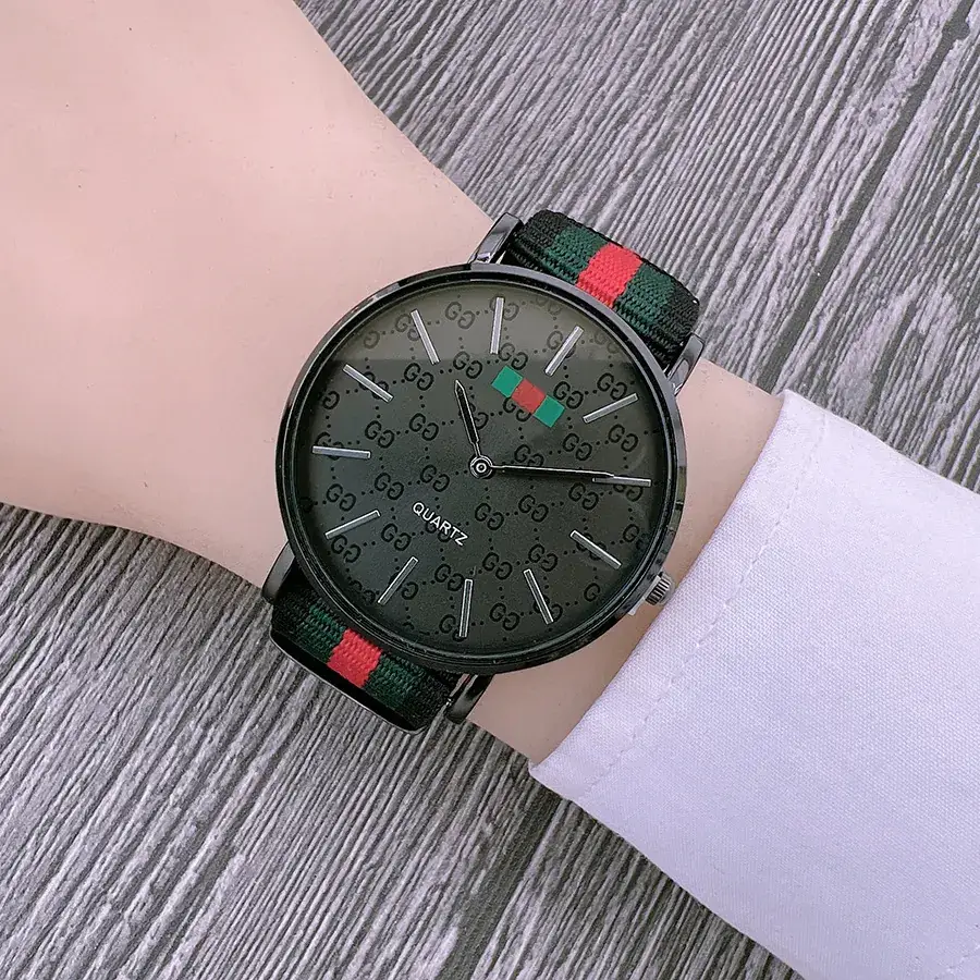 Green Red Nylon Strap Watch for Women - Image 8