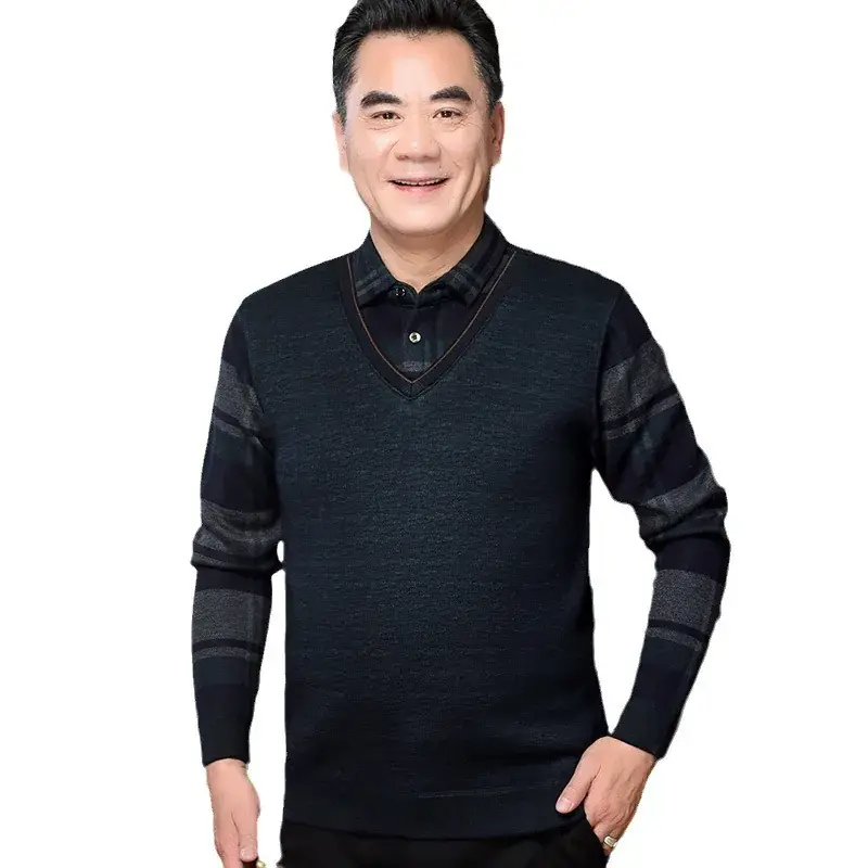 Winter Fleece Lined T-Shirt for Men Maroon - Image 8