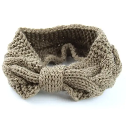 Blue Knitted Twist Bow Woolen Headband for Women - Image 18