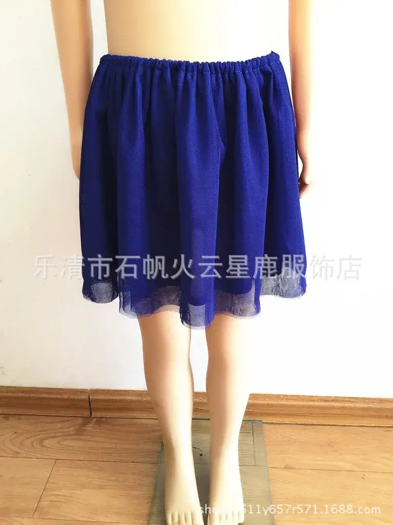 Blue Sequin Shooting Dress for Girls 4 Layer - Image 5