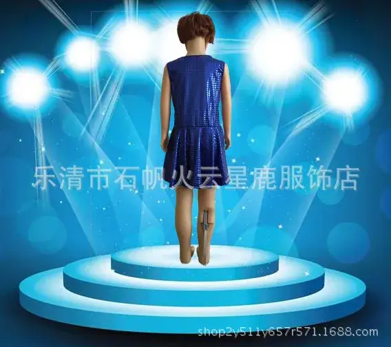 Girls Polka Dot Sequin Skirt Dress Large - Image 9