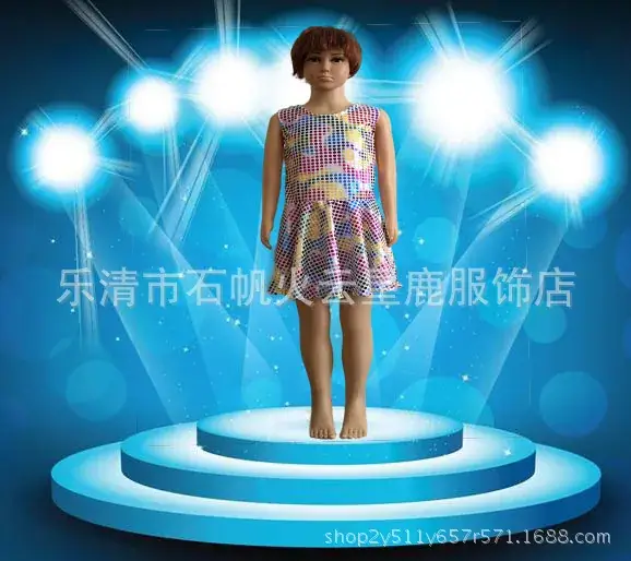Girls Polka Dot Sequin Skirt Dress Large - Image 7