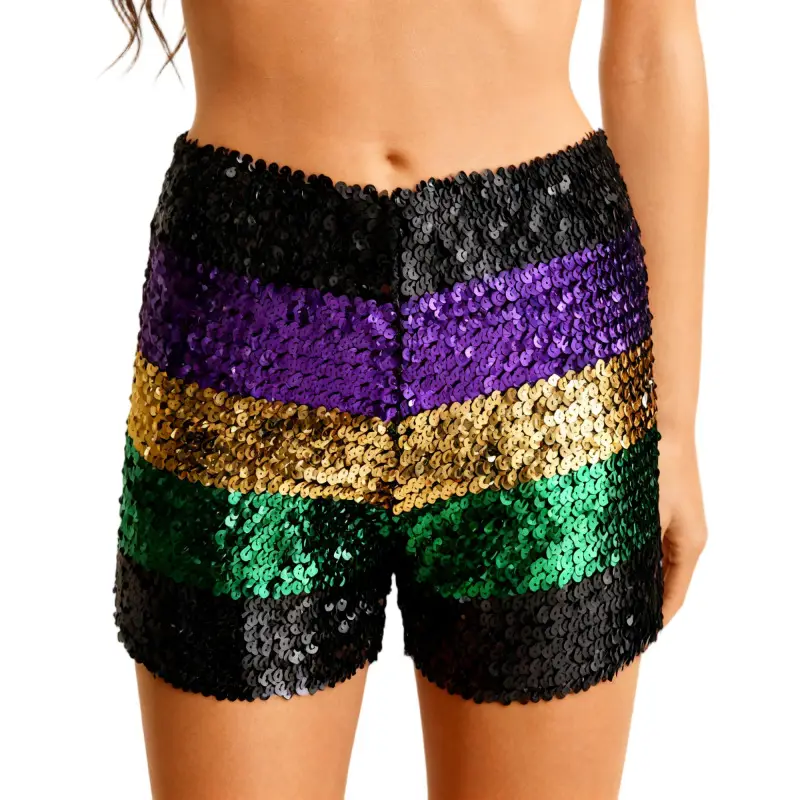 Multi Color Sequin Shorts for Women Party Wear