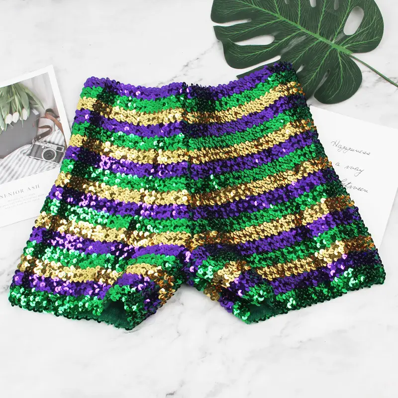Multi Color Sequin Shorts for Women Party Wear