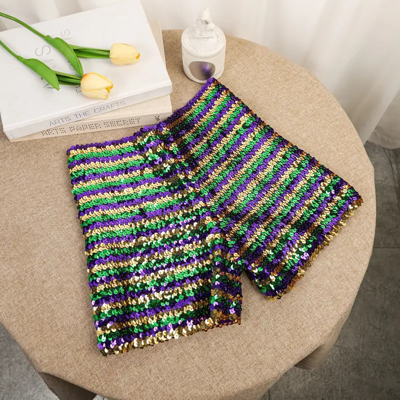 Multi Color Sequin Shorts for Women Party Wear