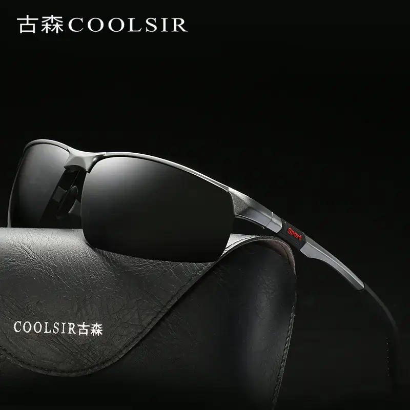 Men Polarized Sunglasses Blue Mirror Aluminum Magnesium Sports Riding - Image 12