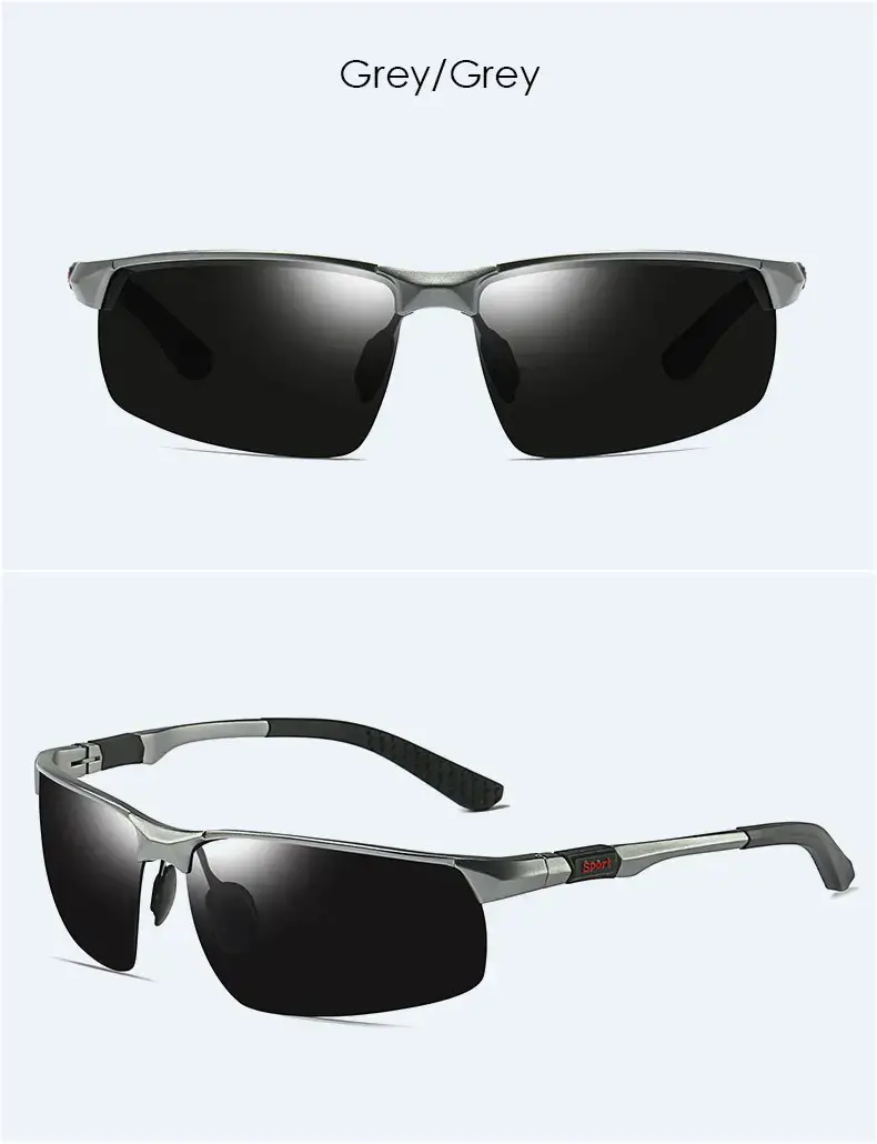 Men Polarized Sunglasses Blue Mirror Aluminum Magnesium Sports Riding — feature 11
