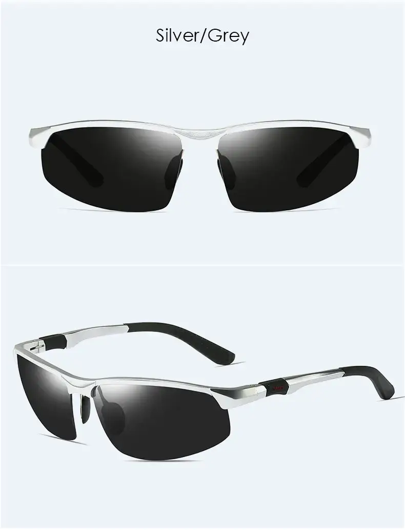 Men Polarized Sunglasses Blue Mirror Aluminum Magnesium Sports Riding — feature 12