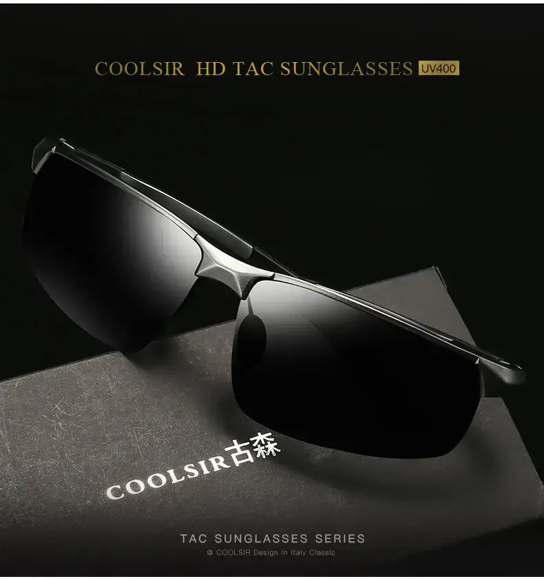 Men Polarized Sunglasses Blue Mirror Aluminum Magnesium Sports Riding — feature 3