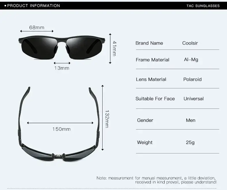 Men Polarized Sunglasses Blue Mirror Aluminum Magnesium Sports Riding — feature 6