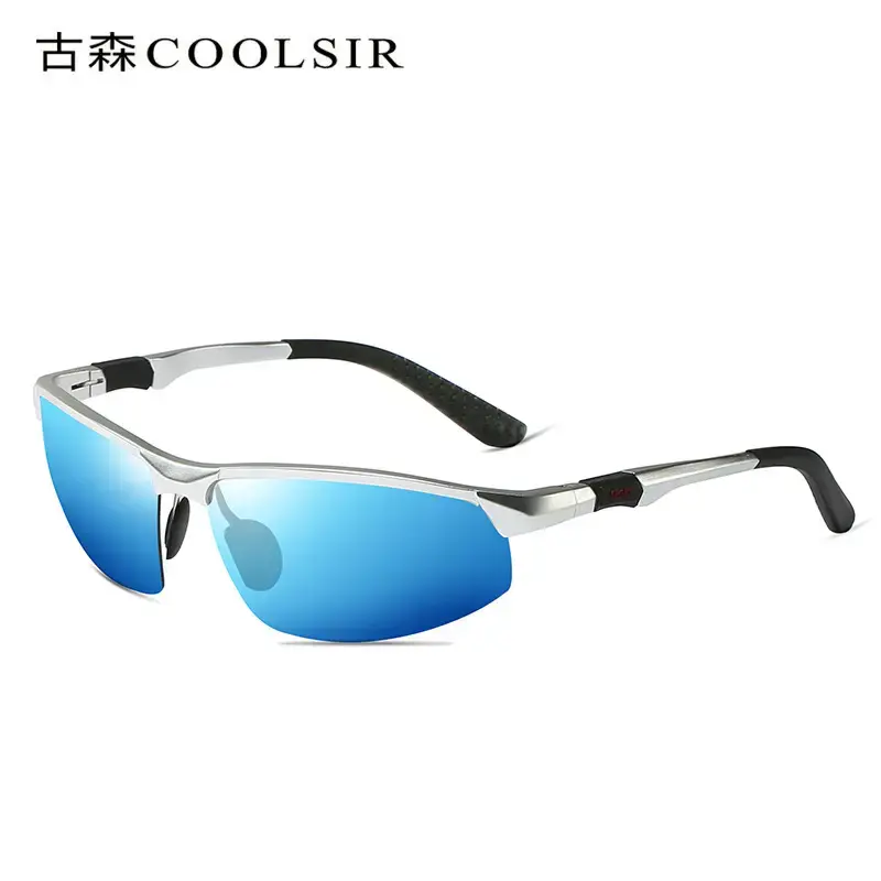 Men Polarized Sunglasses Blue Mirror Aluminum Magnesium Sports Riding - Image 6