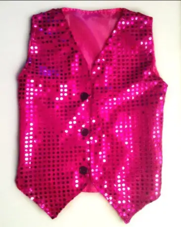 Black Sequin Patch Vest for Girls — feature 19