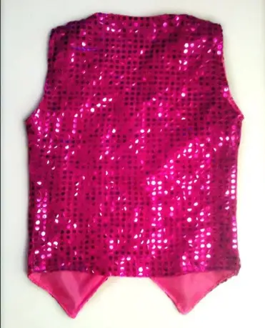Black Sequin Patch Vest for Girls — feature 20