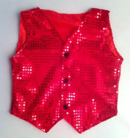 Black Sequin Patch Vest for Girls — feature 21