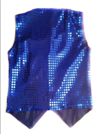 Black Sequin Patch Vest for Girls — feature 24