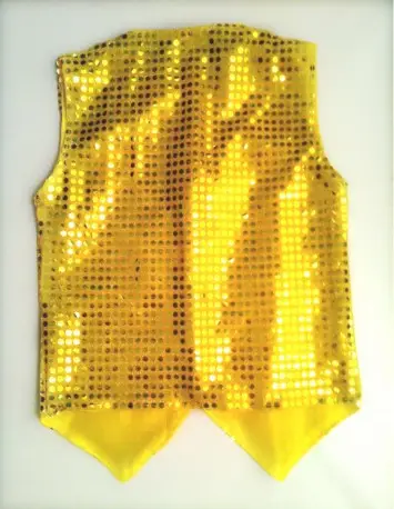 Black Sequin Patch Vest for Girls — feature 33
