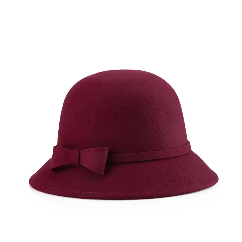 Ladies Felt Bow Hat Autumn Winter Pure Wool - Image 27