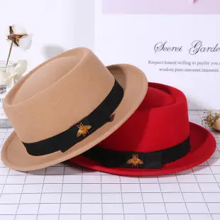 Ladies Felt Bow Hat Autumn Winter Pure Wool — feature 19