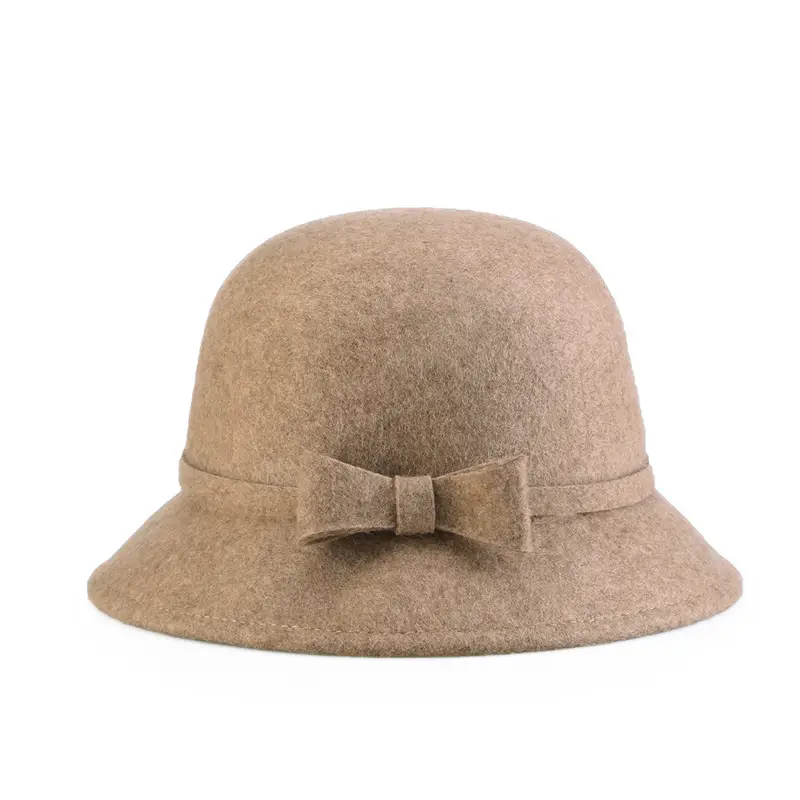 Ladies Felt Bow Hat Autumn Winter Pure Wool - Image 12