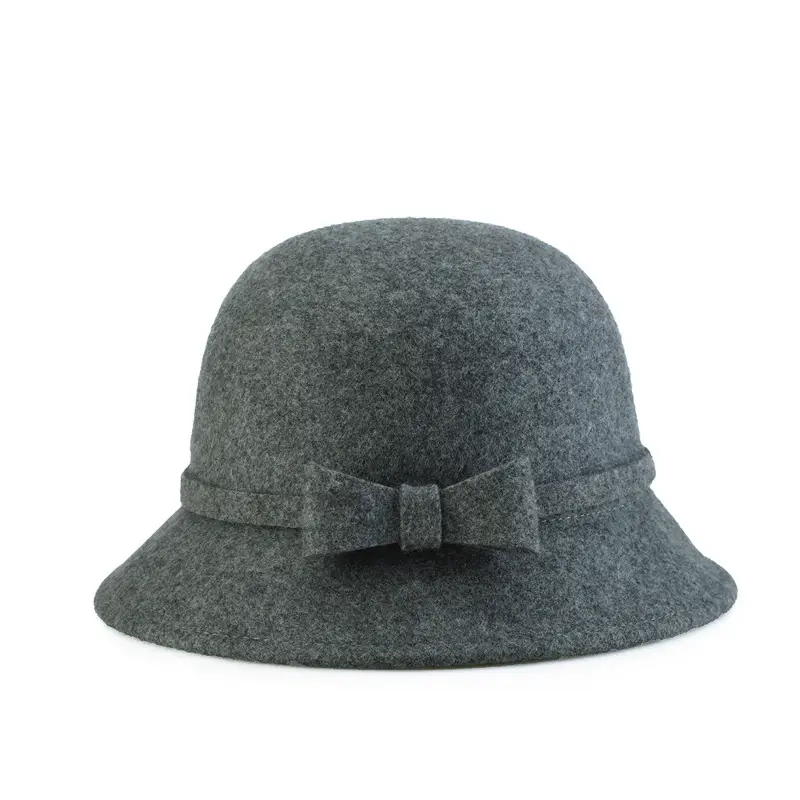 Ladies Felt Bow Hat Autumn Winter Pure Wool - Image 13