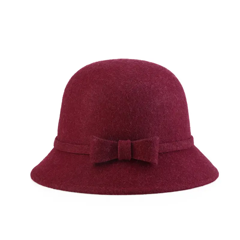 Ladies Felt Bow Hat Autumn Winter Pure Wool - Image 14