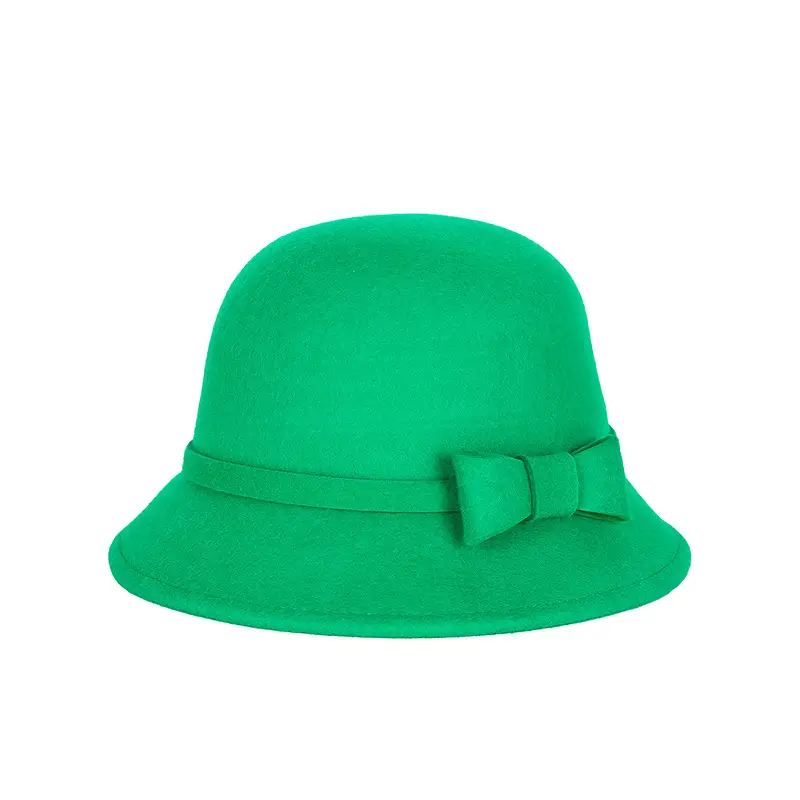 Ladies Felt Bow Hat Autumn Winter Pure Wool - Image 3
