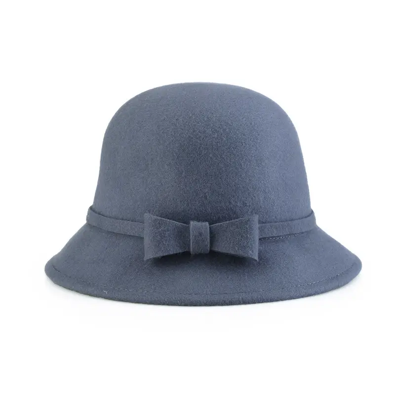Ladies Felt Bow Hat Autumn Winter Pure Wool - Image 9