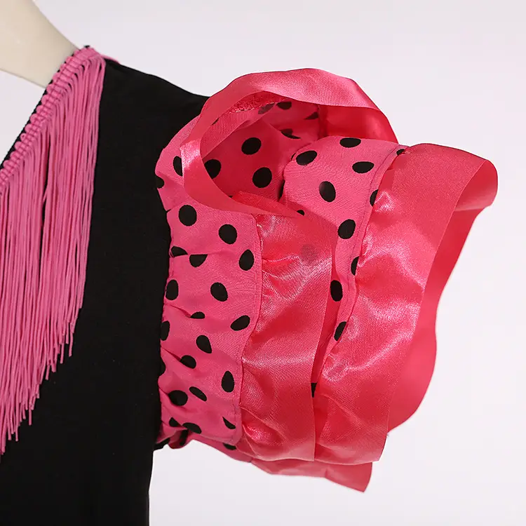 Spanish Dance Skirt Red Black Ruffled Ballet Kids