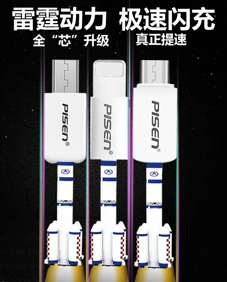 3-in-1 Fast Charging Cable 6A Android Apple Type-C — feature 42