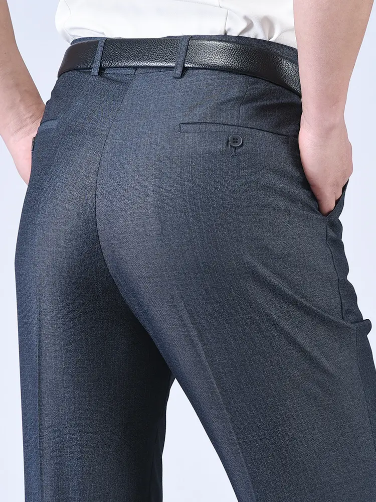 Men's Deep Crotch Thin Pants Blue High Waist - Image 20