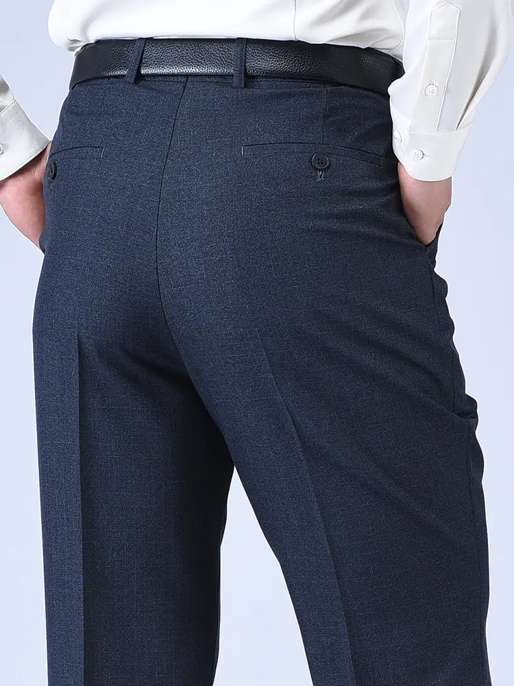 Men's Deep Crotch Thin Pants Blue High Waist - Image 22