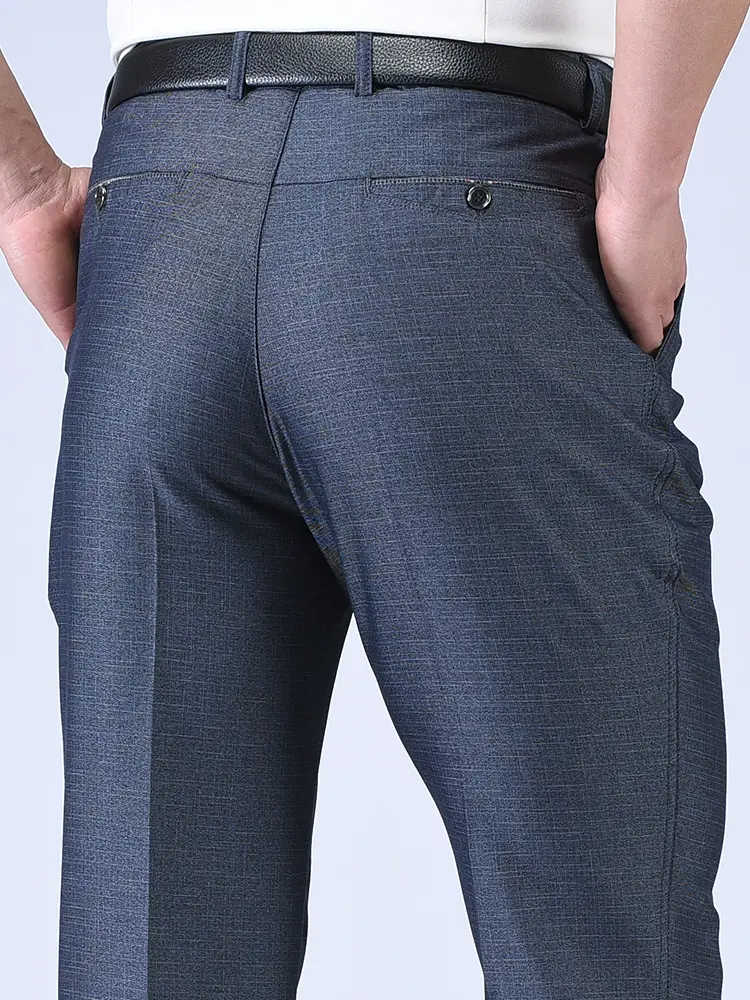 Men Blue Thin Waistband Pants Large - Image 22