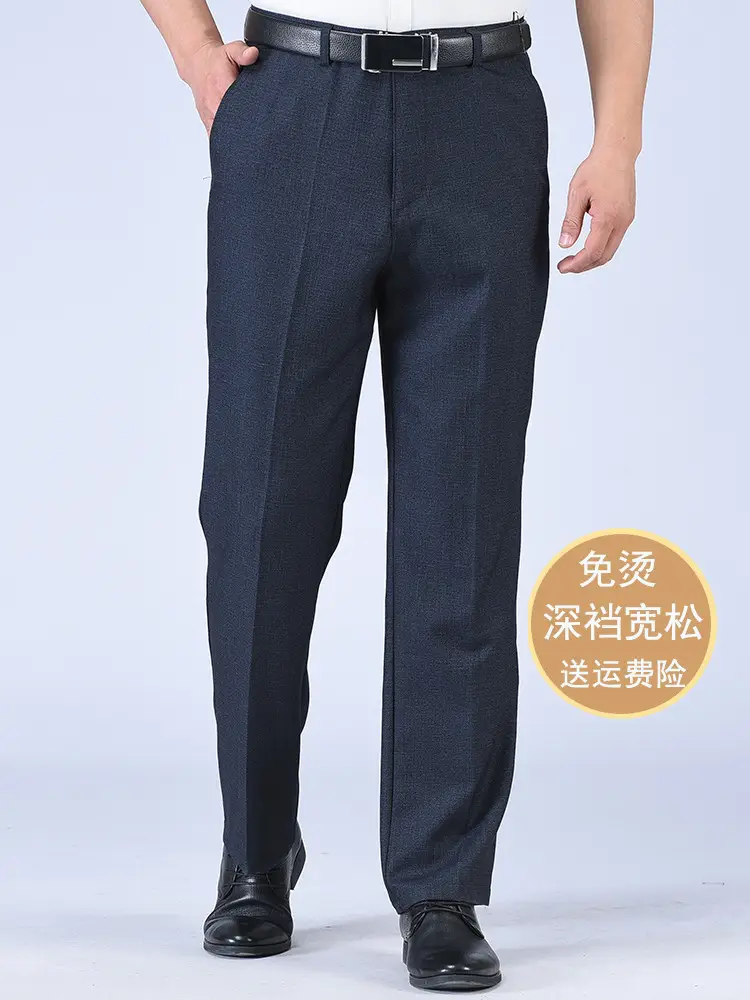 Men Blue Thin Waistband Pants Large - Image 23