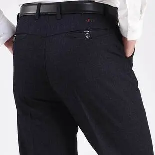 Black Thick Waist Pants for Men Deep Crotch Loose Summer — feature 22
