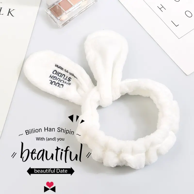 Rabbit Ears Hair Band for Women Wash Face Headband Makeup Mask Yoga Hair Band - Image 3