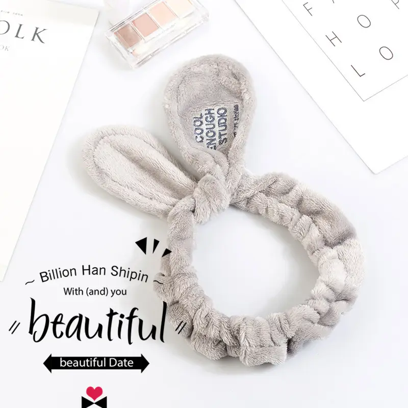 Rabbit Ears Hair Band for Women Wash Face Headband Makeup Mask Yoga Hair Band - Image 6