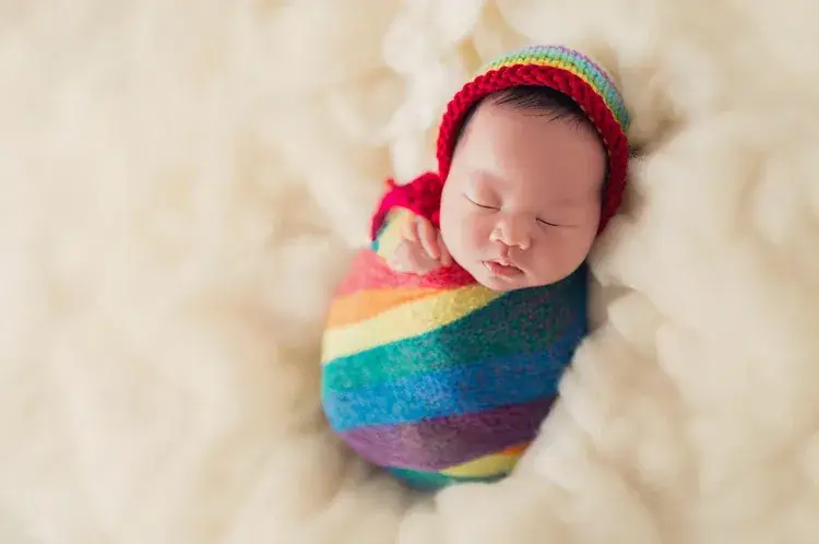Rainbow Elastic Wrap for Newborn Photo Props — feature 2