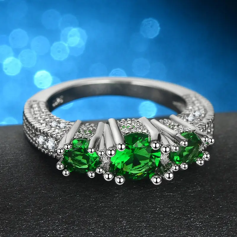 White Snowflake Zircon Ring for Women's Jewelry Gift - Image 12