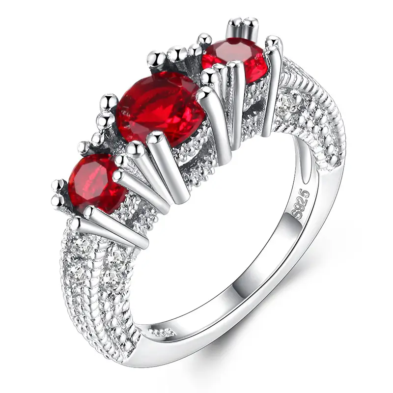 White Snowflake Zircon Ring for Women's Jewelry Gift - Image 2