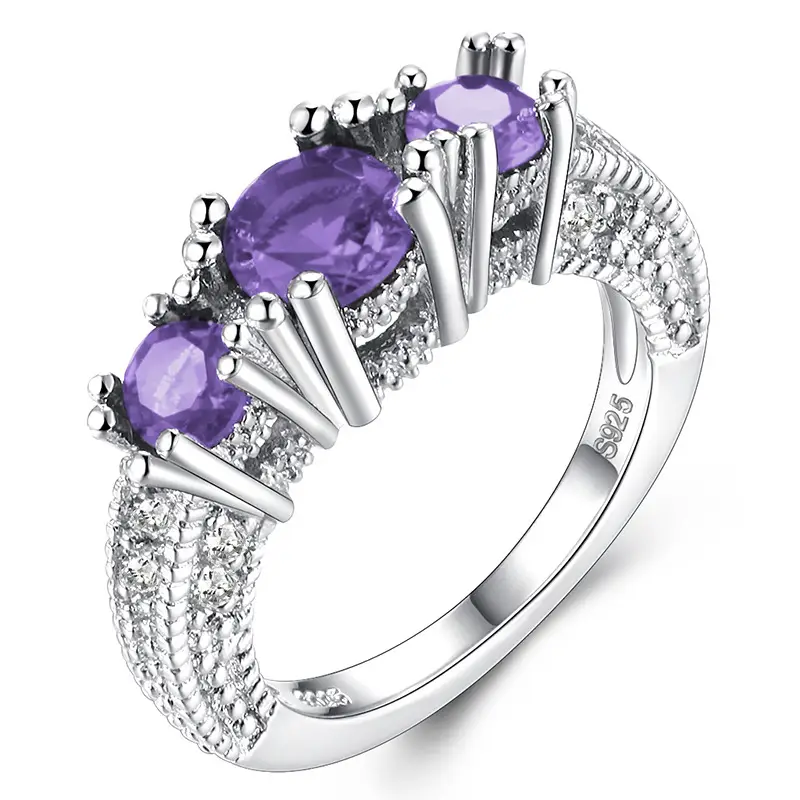 White Snowflake Zircon Ring for Women's Jewelry Gift - Image 3